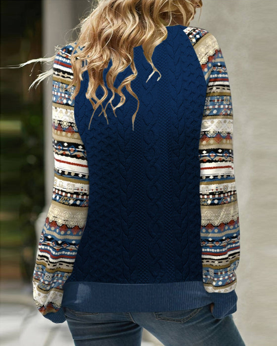 Lässiges Sweatshirt Mit Farbblock