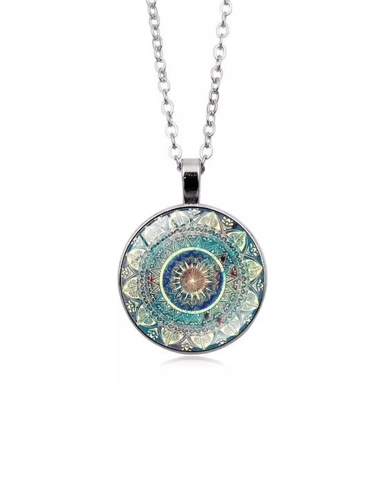 Mandala-blumenzeit-edelstein-halsketten-set