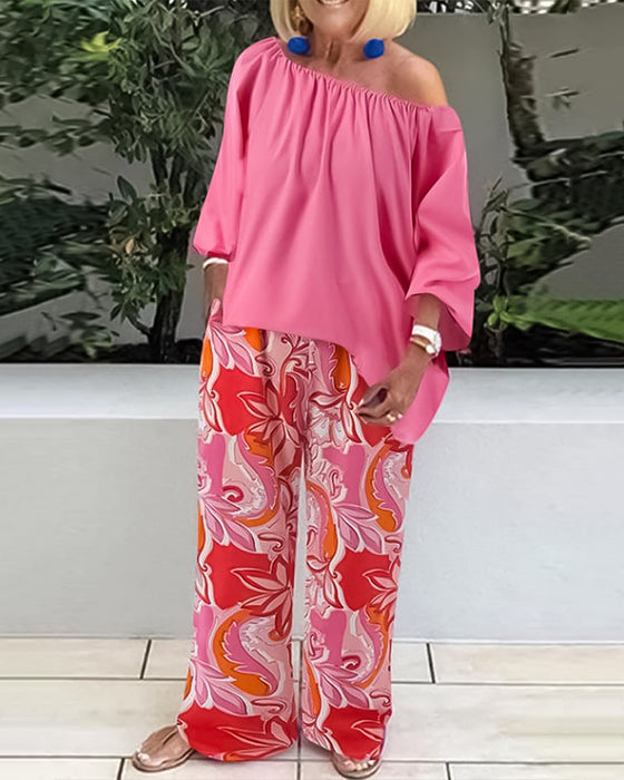 Zweiteiliges Set mit auffälligem Print