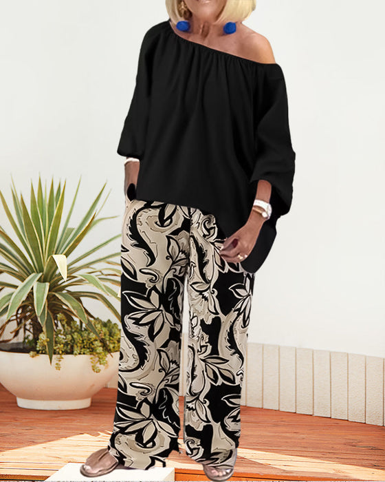 Zweiteiliges Set mit auffälligem Print