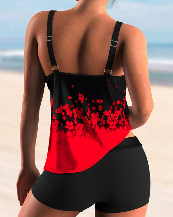Tankini-Set mit Blumenmuster