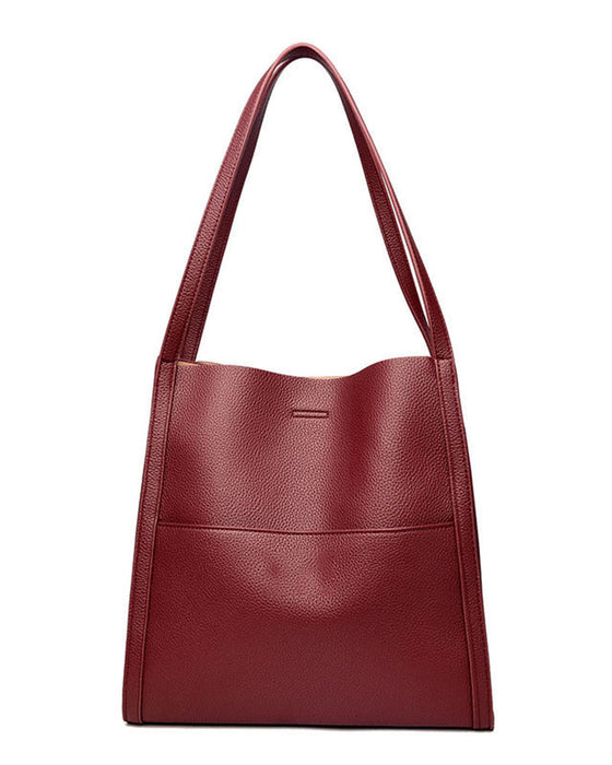Einfarbige einfache Schultertasche