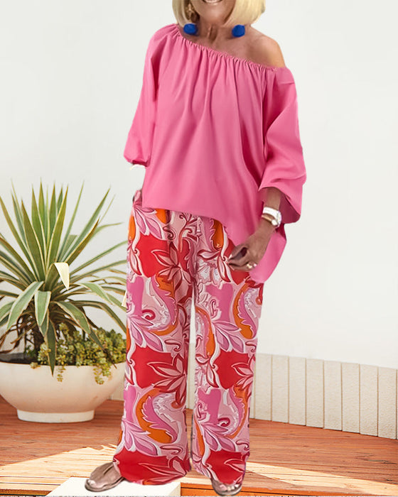 Zweiteiliges Set mit auffälligem Print