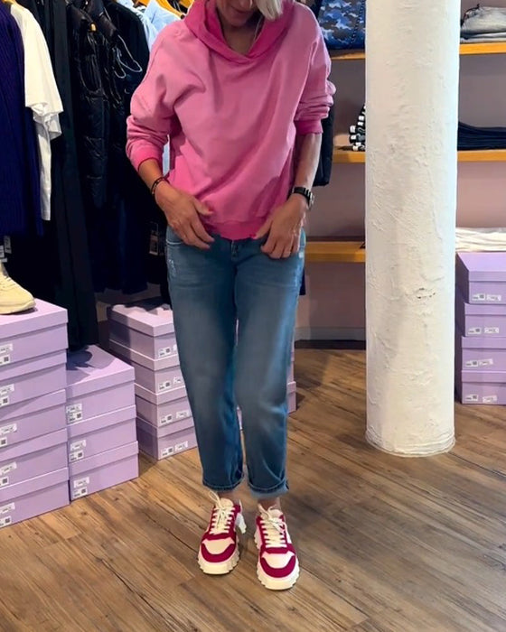 Lässiger Kapuzenpullover mit Farbverlauf