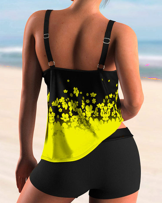 Tankini-Set mit Blumenmuster
