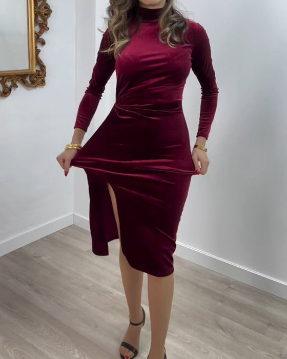 Lässiges Kleid mit abstraktem Musterdruck