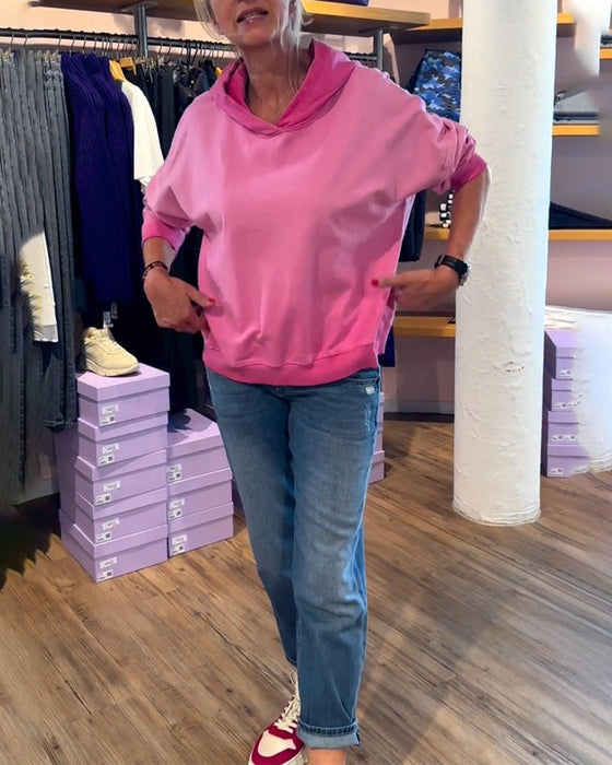 Lässiger Kapuzenpullover mit Farbverlauf