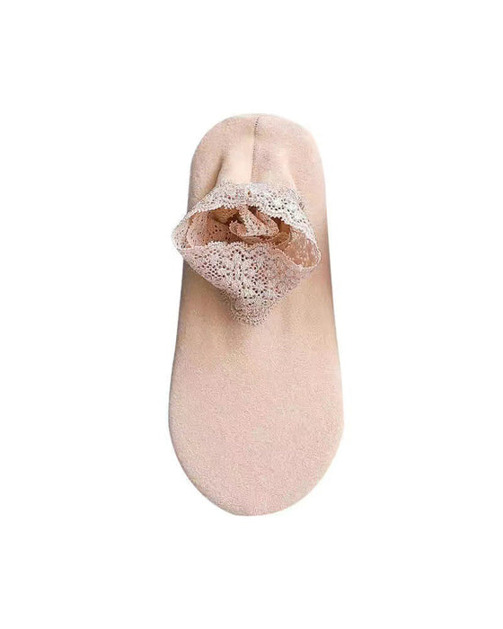 Neue warme Socken mit modischer Spitze