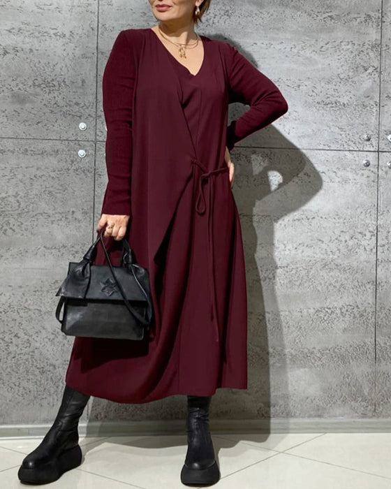 Kleider mit Unifarben und Krawatten