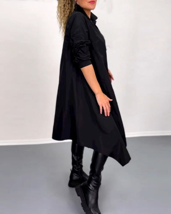 Einfarbiges, unregelmäßiges Freizeitkleid