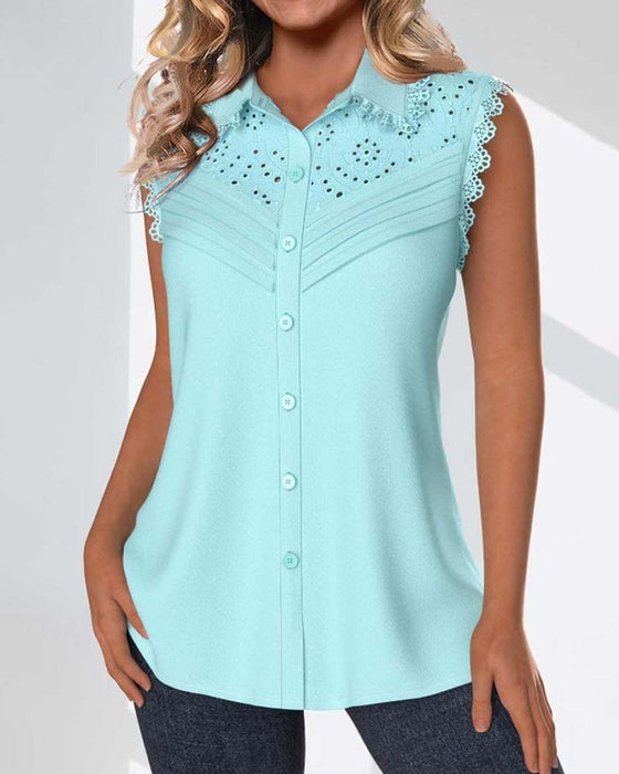 Elegantes ärmelloses Top mit Revers