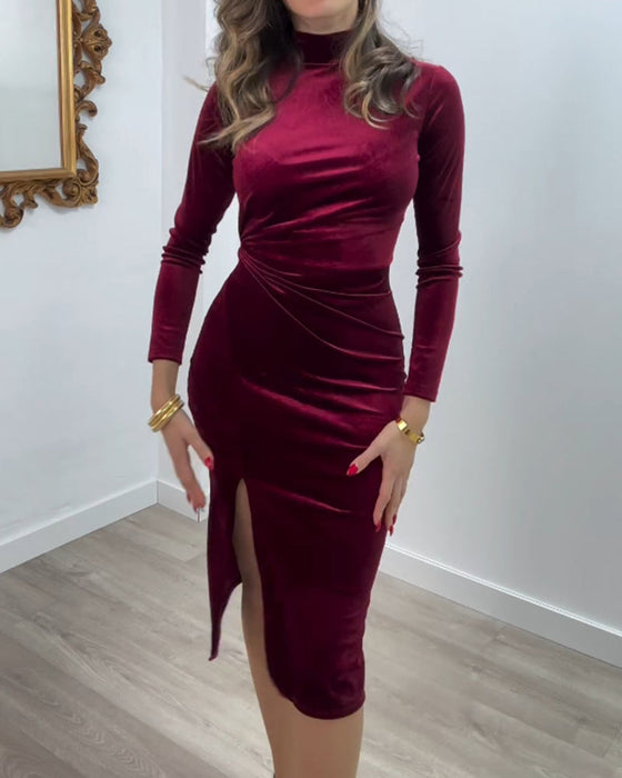 Lässiges Kleid mit abstraktem Musterdruck
