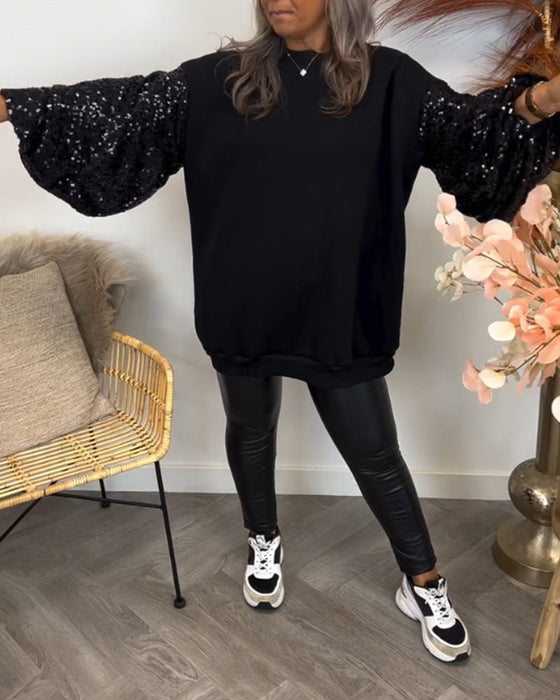 Sweatshirts mit Unifarben und Nähten