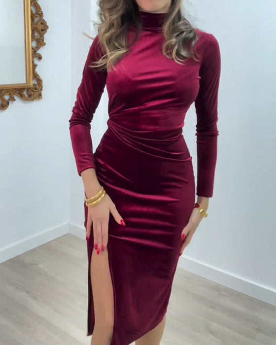 Lässiges Kleid mit abstraktem Musterdruck