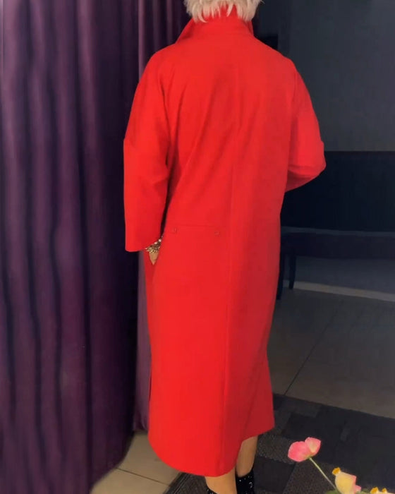 Kleid mit legerer Passform und Hemdkragen