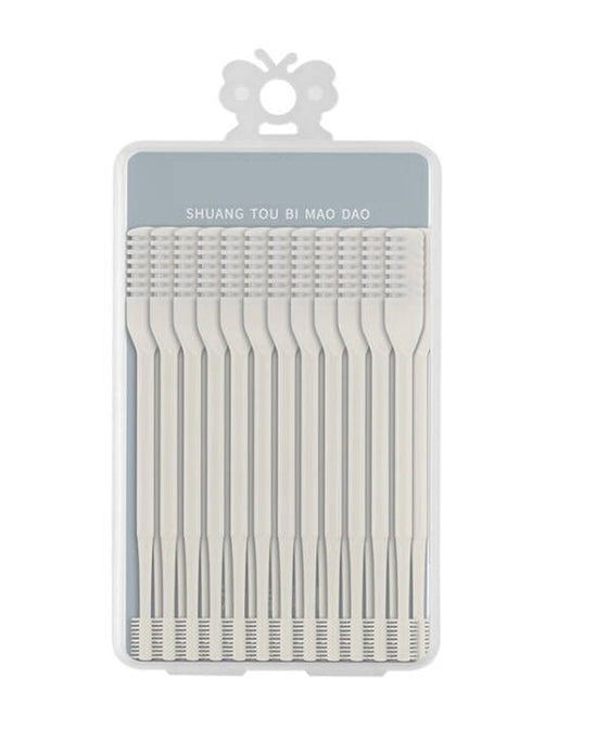 Doppelköpfiges Haarmesser aus Edelstahl